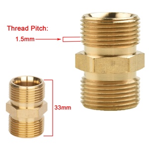 4500 PSI Brass Male to Male 22mm Hose Extension Car Washer Gun Male Thread High <b>Pressure</b> Adapter Washer Fitting - Product Image 4