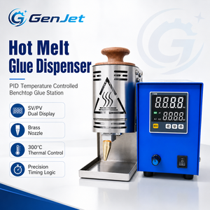 Hotmeltlijm Dispenser Machine Handheld Semi-automatische PID Digitale temperatuurregeling 0-300C Messing mondstuk Papieren filmtassen - Product Image 6