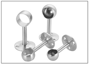 Stainless Steel Thickened Towel Holder Flange <b>Seat</b> Furniture Hardware High Head Modern Silver Ceiling Mount Garment Holder - Product Image 5