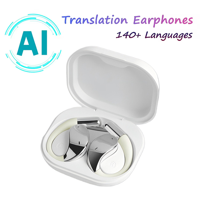 BH32 Open Ear Sports Earbuds Earhook Earphones with AI Translator Wireless 5.4 Multi-Language Translation for Business Travel