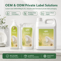 Liquide vaisselle végétal de qualité alimentaire à l'extrait de riz, nettoyant 2-en-1 pour fruits et légumes, savon vaisselle écologique en gros