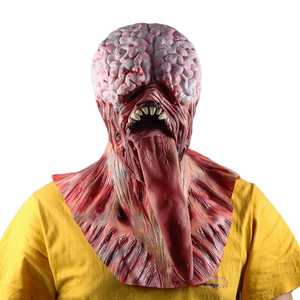 Máscara de Látex de Terror <span class=keywords><strong>para</strong></span> <span class=keywords><strong>Halloween</strong></span> y Navidad, Máscara de Zombie de Cara Completa, Máscara de Fiesta Aterradora <span class=keywords><strong>con</strong></span> Lengua Larga - Product Image 5