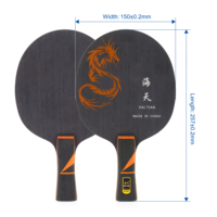Lame de raquette de ping-pong en fibre de carbone, niveau professionnel, construction en fibre de carbone 7 plis, haute vitesse d'attaque / contrôle précis