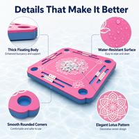 Table de jeu de Mahjong flottante personnalisée en mousse EVA écologique et imperméable pour 4 joueurs, pour piscine et spa, jeux de dominos double face