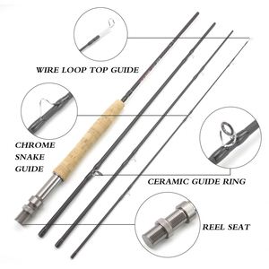 <span class=keywords><strong>Canne</strong></span> à pêche à la <span class=keywords><strong>mouche</strong></span> en carbone 4 brins, 9 <span class=keywords><strong>pieds</strong></span> (2,7 m), en stock, 3/4 5/6 7/<span class=keywords><strong>8</strong></span>, vente en gros, super légère - Product Image 5