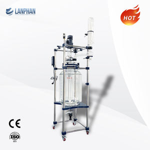 रासायनिक 100 लीटर रासायनिक 100L Pyrolysis पीएच नियंत्रण प्रणाली के साथ डबल परत जेकेटेड ग्लास रिएक्टर - Product Image 5