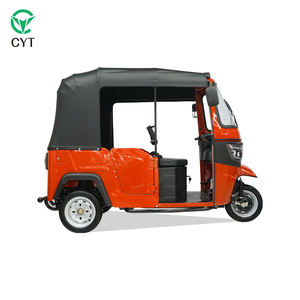 Tuk-tuk électrique à 3 roues à design fermé avec auvent imperméable et phares à lentille réfléchissante - Product Image 3