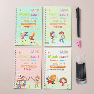 4 Cuadernos Mágicos Reutilizables de Caligrafía Árabe para Práctica de Escritura a Mano, Libros de Impresión para Niños - Product Image 2