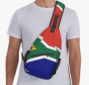 Drapeau du Soudan du Sud Sac à bandoulière personnalisé de haute qualité Sacs à dos à bandoulière Crack Chest Bags - Product Image 6