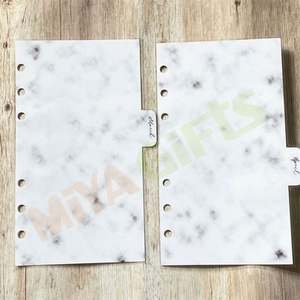 Mármol personalizado 12 divisores de tabulación de papel mensual papel laminado guión tabulado planificador agend divisor - Product Image 3