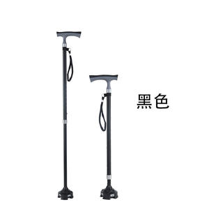Bastón de Aleación de Aluminio de Fábrica con Luces LED Ajustable para Ancianos, Soporte para Caminar, Bastón de Senderismo, Diseño Plegable Negro (2 Unidades) - Product Image 4