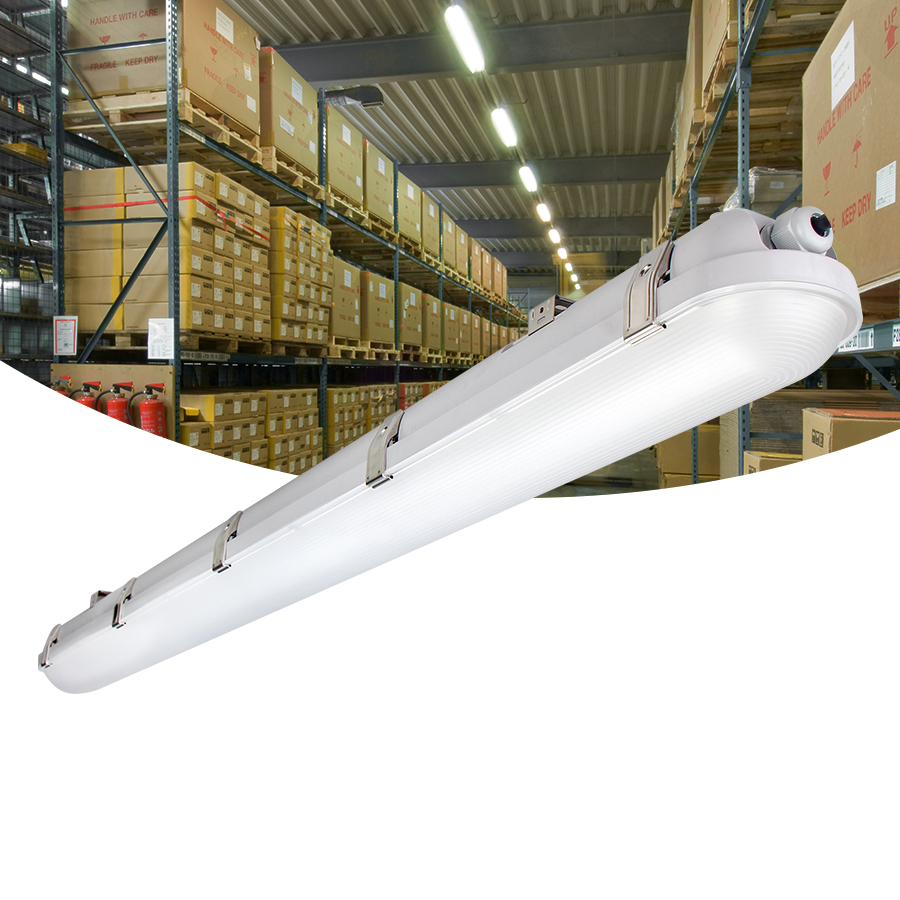 Factory Warehouse Lighting CE 6500K 4000K 3000K 3CCT 40W 50W 1.2m 1.5m LED Tri-proof Light in Stock for Garage Shop Gas Station