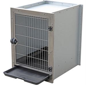 KA-505-AZSS katı desen klasik tarzı ağır galvanizli çelik köpek kafesi açık kapalı Pet konut için klasik kutu ambalaj - Product Image 3