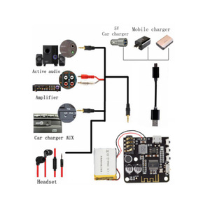 Módulo receptor de audio Bluetooth 5,0, amplificador estéreo para coche de 2 canales, 12-24V, para teléfono inteligente DIY - Product Image 3