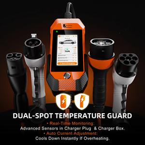 Cargador Portátil para Vehículos Eléctricos Feyree de 1 Fase y 3.5 kW para Tesla, Pantalla de 4.3 Pulgadas, Estación de Carga Rápida para Vehículos Eléctricos, 16A, Corriente Ajustable con Aplicación WiFi - Product Image 3