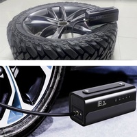 Pompe à air de voiture portable, gonfleur de pneus électrique sans fil, mini taille, facile à utiliser, pour vélo, moto, bateau gonflable, tente, utilisation avec une batterie externe