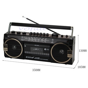 Nouvelle <span class=keywords><strong>radio</strong></span> portable rétro 4 bandes avec enregistreur, écouteurs et lecteur de cassettes <span class=keywords><strong>CD</strong></span> - Product Image 2