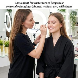 Robe de coiffeur personnalisée avec logo, taille et couleur au choix, pour salon, avec lien ajustable pour la <span class=keywords><strong>coupe</strong></span> de cheveux et le coiffage - Product Image 3