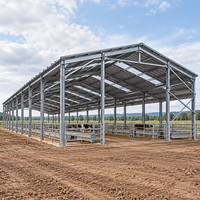 Structure modulaire en acier préfabriqué pour entrepôt d'élevage, bâtiment d'élevage porcin, entrepôt, abri, grange