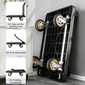 Carretilla de <span class=keywords><strong>Mano</strong></span> Plegable, Carrito de Transporte de Equipaje Resistente y Portátil - Product Image 6