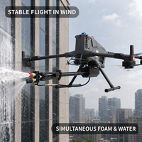 Drone de nettoyage mural M400 pour immeubles de grande hauteur avec double buse pulvérisatrice de mousse et d'eau, système de nettoyage de fenêtres télécommandé à 120 m de hauteur
