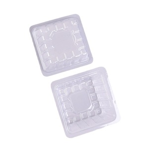 Plateaux carrés jetables, plateaux dentaires en plastique, plateaux carrés transparents pour salons de beauté, 100 pièces/paquet - Product Image 4