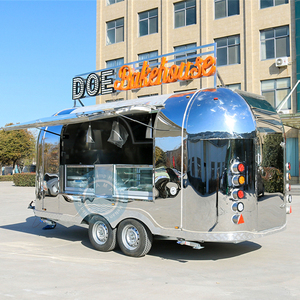 Concession <span class=keywords><strong>foodtruck</strong></span> remorque alimentaire en acier inoxydable pizza imbiswagen magasin d'alimentation double axel food truck avec cuisine complète - Product Image 3