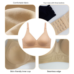 Soutien-<span class=keywords><strong>gorge</strong></span> sans armatures, doux comme du beurre, avec bretelles réglables, coussinets amovibles, sans coutures, confortable et push-up pour femmes - Product Image 3