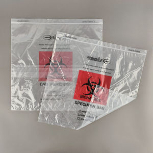 Sacs de transport de spécimens médicaux de sécurité biohazard en PE avec fermeture éclair et pochette pour documents - Product Image 2
