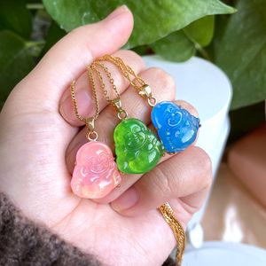 Collier mini pendentif <span class=keywords><strong>bouddha</strong></span> <span class=keywords><strong>en</strong></span> <span class=keywords><strong>jade</strong></span>, nouvelles couleurs, 1 pièce, pendentif <span class=keywords><strong>bouddha</strong></span> pour bijoux cadeaux, meilleures ventes - Product Image 5