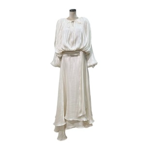 <span class=keywords><strong>Vestido</strong></span> Mini de Manga Larga con Cuello Redondo para Mujer, Estilo Informal, con Volantes, Color Sólido, para Oficina, Primavera/Verano, Cintura Natural, No Tejido - Product Image 3