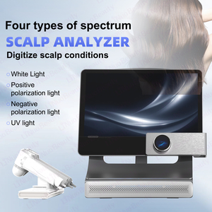 Portable et efficace 360 °   Analyseur capillaire IA à écran rotatif : Comprend rapidement divers problèmes du cuir chevelu – Appareil de soin capillaire - Product Image 1
