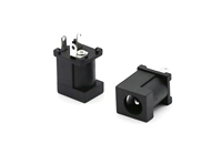 Prise d'alimentation verticale droite DC012A-2.0, contact en cuivre résistant aux hautes températures, boîtier en nylon, pour circuit imprimé, IP40, 0,5A, 50V