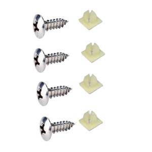 Tornillos para matrícula de acero inoxidable 304 con clips, negros, cabeza Phillips, para reparación y reemplazo de fijaciones de automóviles. - Product Image 5