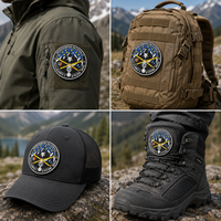 Écusson tactique personnalisé en caoutchouc PVC souple, résistant aux intempéries, emblème 3D en relief, badges pour vêtements d'extérieur