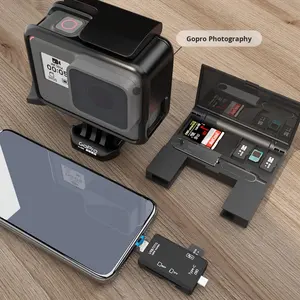 Lector de tarjetas Longima OTG más vendido, 2 ranuras tipo C // USB externo U disco TF/Transferencia de tarjeta SD - Product Image 3