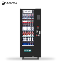 Distributeur automatique de boissons de petite capacité, combo intelligent pour boissons froides en canettes et en bouteilles, avec paiement par Visa/espèces/pièces