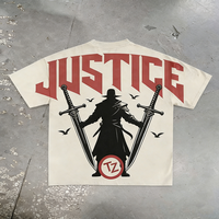 T-shirt vintage Y2K imprimé surdimensionné en coton 100 % coupé sur mesure pour homme, style hip-hop, avec épaules tombantes et motifs graphiques – Vente en gros