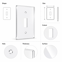 Cache-Interrupteur en Acrylique Personnalisé, Panneau Mural Transparent pour Prise Électrique, Cache-Interrupteur Décoratif avec Logo Découpé sur Mesure pour Maison et Hôtel