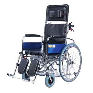 Manual Wheelchair <b>Reclining</b> High Back Foldable Leg Lift Outdoor Use With Wide Front Wheels For Disabled Persons - Product Image 5