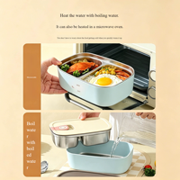 Boîte à lunch isotherme avec compartiments hermétiques anti-odeurs pour diviser les repas et conserver les aliments - Fabriquée en matériau SUS304