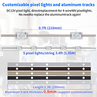 Fuente de Luz Puntual LED Gouly de Control Inteligente para Aleros Exteriores IP68 a Prueba de Agua DC48V con Canal de Aluminio