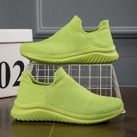 Sepatu Lari Kasual Sporty 2026, Sepatu Lari Trendy Fashion Couple Berbahan Mesh Warna Solid, Bernapas