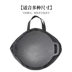 Sac de rangement rond Yongkang noir grande capacité avec housse anti-poussière pour voyage, camping en plein air, type crochet portable - Product Image 4