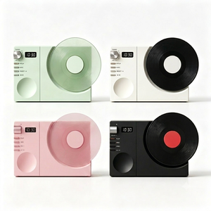 TimeBeat LK09 Lecteur <span class=keywords><strong>de</strong></span> disques vinyles rétro V5.3 Haut-parleur HiFi sans fil Commande vocale Carte TF Entrée AUX Son naturel Téléphone portable - Product Image 1