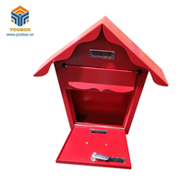 Boîte aux lettres murale de petite taille pour l'extérieur, en métal de haute qualité, imperméable et avec revêtement en poudre