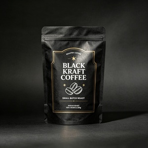 Custom Logo Home <b>Compostable</b> Kraft Paper Food <b>Bag</b> with PBAT Liner Eco Friendly Stand Up Pouch Coffee Bean Nuts Packaging <b>bags</b> - Product Image 3