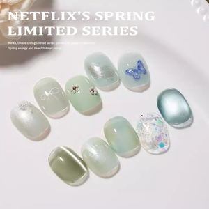 Miss Gooey Set pemoles Gel Mata Kucing, Set 6 warna gratis Hema Cat kuku pabrik OEM perlengkapan poles Gel kuku Salon - Product Image 1