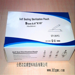 Bolsa de Esterilización Autosellable 3.5 X10 [90x260mm] con Indicador de Color para Vapor EO Médico, Hecho en China - Product Image 1
