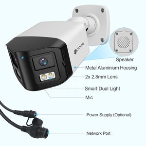 Cámara <span class=keywords><strong>de</strong></span> <span class=keywords><strong>Seguridad</strong></span> 4COVR 8Mp 4K <span class=keywords><strong>de</strong></span> Doble Lente 180 °   CCTV Panorámico con Visión Nocturna a Todo Color, Audio Bidireccional, Vigilancia Empresarial - Product Image 6